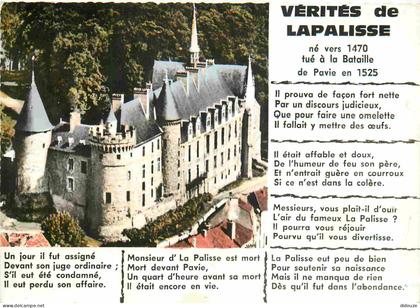 03 - Lapalisse - Château de Lapalisse - Vérité de Lapalisse  - Mention Photographie Véritable - Carte dentelée - CPSM gr