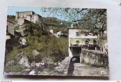 Cpm, Largentière, le château et la rivière la Ligné, Ardèche 07