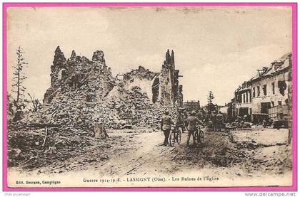 Guerre 1914-1918 - Lassigny - Les ruines de l'Eglise - Animée - BEURSON