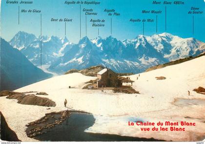 CPM Le Lac Blanc Panorama sur la Chaine du Mont Blanc
