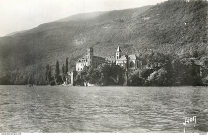CPM le Lac du Bourget et l'Abbaye d'Hautecombe (savoie)
