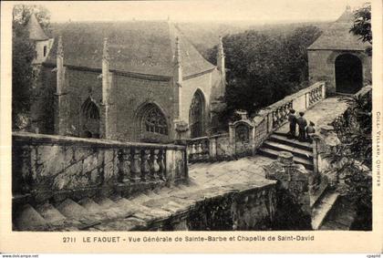 CPA Le Faouet Vue Generale de Sainte Barbe et Chapelle de Saint David