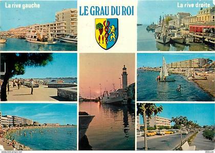 Carte Postale - 30 - Le Grau du Roi - Multivues - Blasons - Flamme Postale de Le Grau du Roi - CPM - Voir Scans Recto-Ve