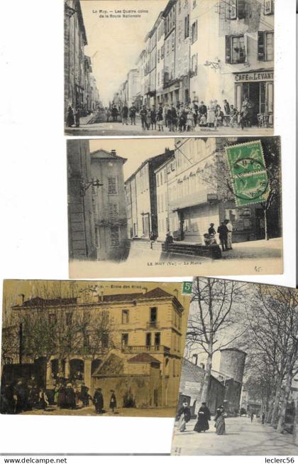 83 LOT VAR LE MUY 4 CPA ANIMEES