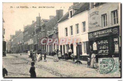 CPA Le Portel Rue Amirauil Courbet