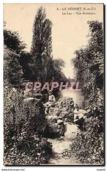 CPA Le Vesinet Le lac Vue artistique Enfant