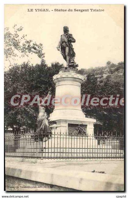 CPA Le Vigan Statue Du Sergent Triaire