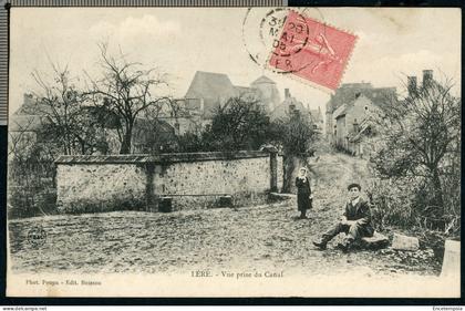Carte postale - France - Léré - Vue prise du Canal (CP27550)
