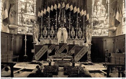Carte POSTALE  Ancienne  de LEROUVILLE - commémoration batailles 1914-1918 en l'Eglise