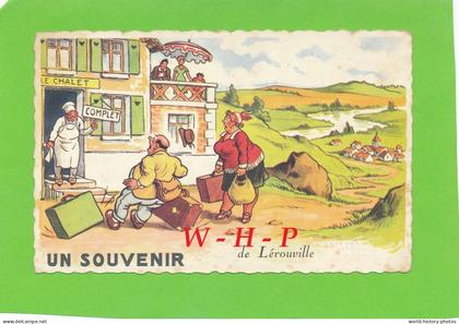 CPA UN SOUVENIR de LEROUVILLE (Meuse) carte illustrée