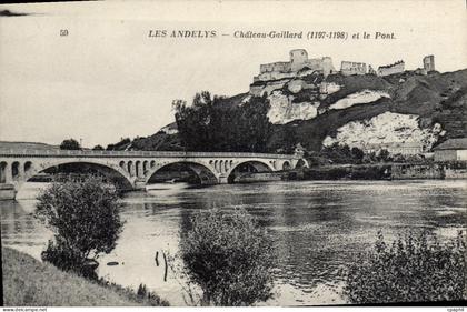 CPA Les Andelys Chateau Gaillard Et Le Pont