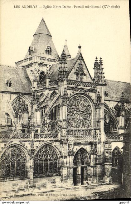 CPA Les Andelys Eglise notre Dame Portail meridonal