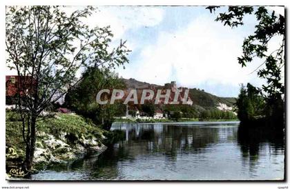 CPSM Les Andelys Les bords de la Seine et le chateau Gaillard