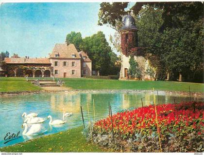 78 - Les Clayes sous Bois - Vestiges du Château incendié en 1944 - Fleurs - Cygnes - CPM - Voir Scans Recto-Verso