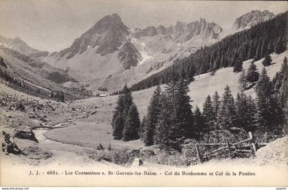 CPA Les CONTAMINES Sur St Gervais les bains Et Bonhomme Fenêtre