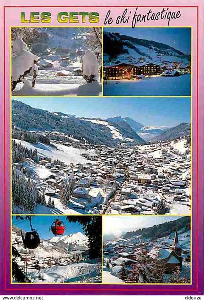 74 - Les Gets - Multivues - Téléphérique - Hiver - Neige - CPM - Voir Scans Recto-Verso
