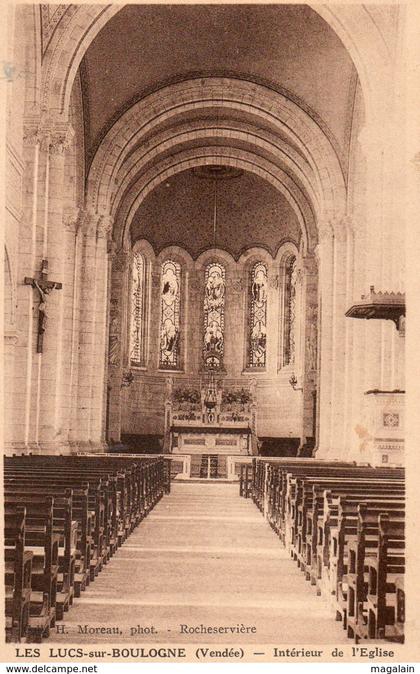 Les Lucs sur Boulogne : intérieur de l'église