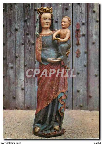 CPM Les Moutiers en Retz Notre Dame de Prigny Vierge Polychrome