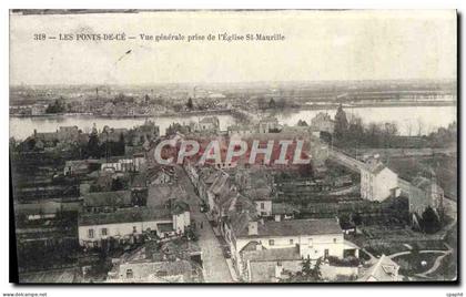 CPA Les Ponts De Ce Vue Generale Prise de L'Eglise St Maurille