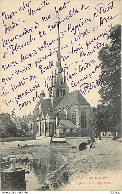 Carte Postale Ancienne - 10 - Les Riceys - L'Eglise de Riceys Bas - Précurseur - CPA - Oblitération ronde de 1904 - Voir