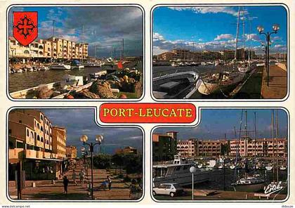 Carte Postale - 11 - Leucate - Port Leucate - Multivues - Bateaux - Automobiles - Blasons - CPM - Voir Scans Recto-Verso