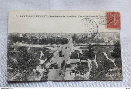 Cpa 1906, Levallois Perret, panorama de Levallois, vue de la porte de Courcelles, Hauts de Seine 92