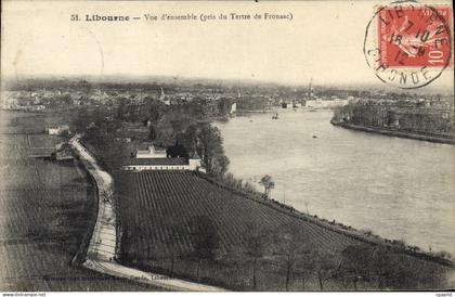 CPA Libourne Vue D'Ensemble