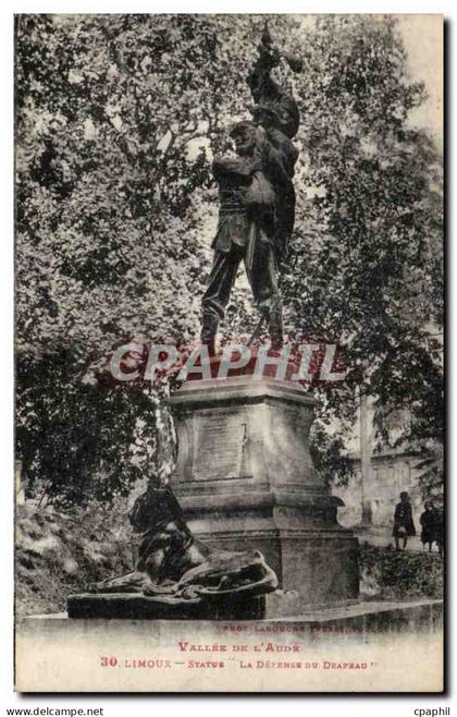 Limoux - Statue - CPA Lion