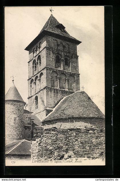 CPA Livernon, Eglise, Clocher, Abside
