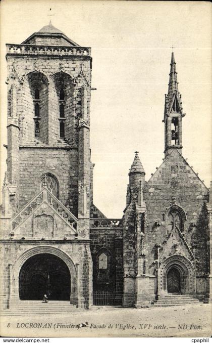 CPA Locronan Facade de L Eglise