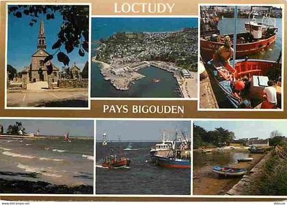 Carte Postale - 29 - Loctudy - Multivues - Bateaux - Flamme Postale - Voir Scans Recto Verso