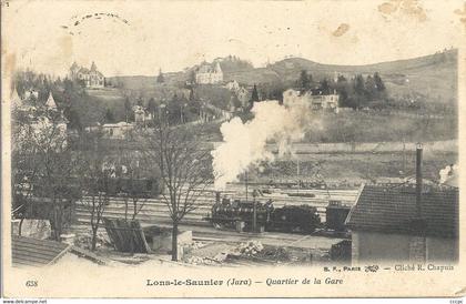 CPA Lons-Le-Saunier Quartier de la Gare