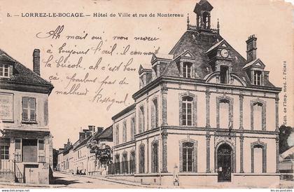 77 LORREZ LE BOCAGE PREAUX HOTEL DE VILLE ET RUE DE MONTEREAU