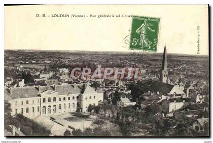 CPA Loudun Vue Generale a Vol d oiseau