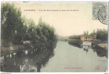 Louhans - Vue du Port depuis le pont de la Seille