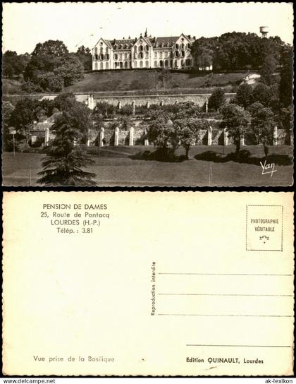 CPA Lourdes Lorda Pension de Dames, Route de Pontacq 1950