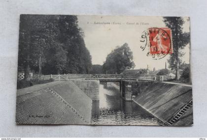 Cpa 1913, louviers, canal de l'Eure, Eure 27