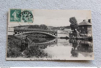 Cpa 1927, Louviers, pont de Folleville, Eure 27