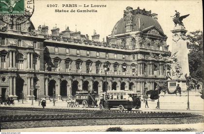 CPA Paris Le Louvre Statue de Gambetta