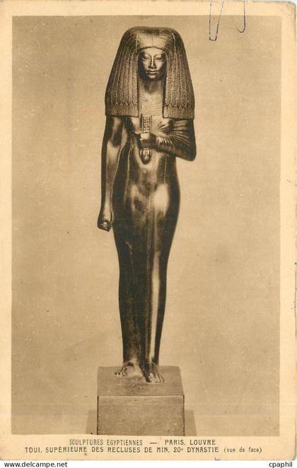 CPA paris-louvre-sculpture egyptiennes