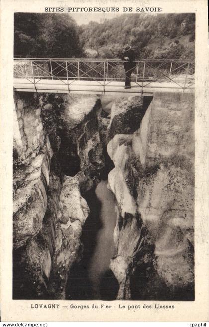 CPA Lovagny Gorges du Fier Le pont des Liasses