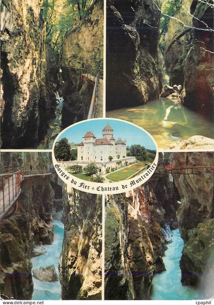 CPM Lovagny Haute Savoie Les gorges du Fier Le chateau de Montrottier