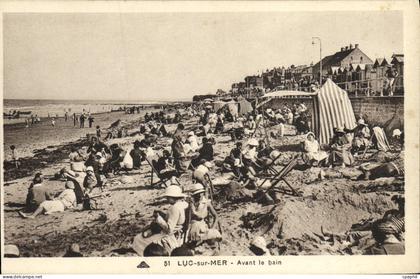CPA Luc Sur Mer Avant le Bain
