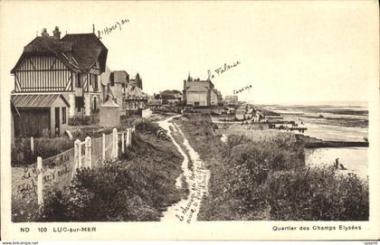 CPA Luc Sur Mer Quartier des Champs Elysees