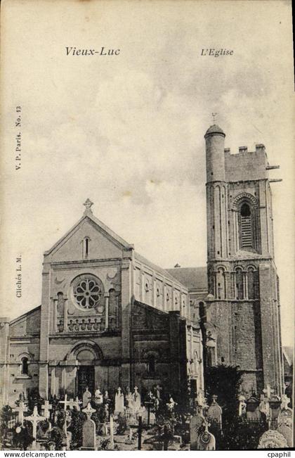 CPA Luc Sur Mer Vieux Luc L Eglise
