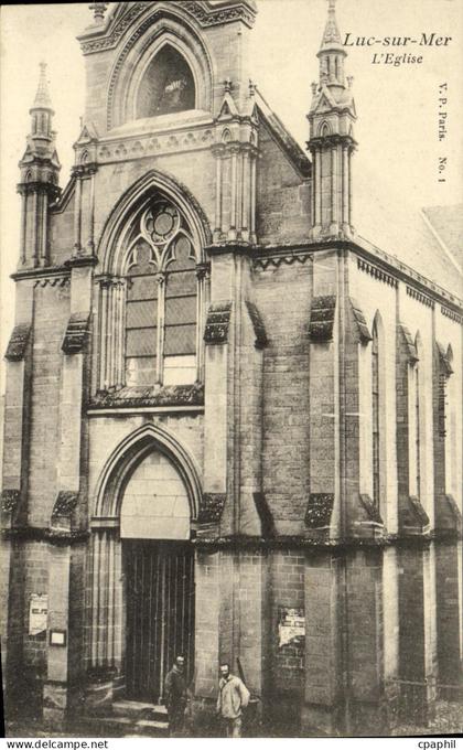 CPA Luc Sur Mer Vieux Luc L Eglise