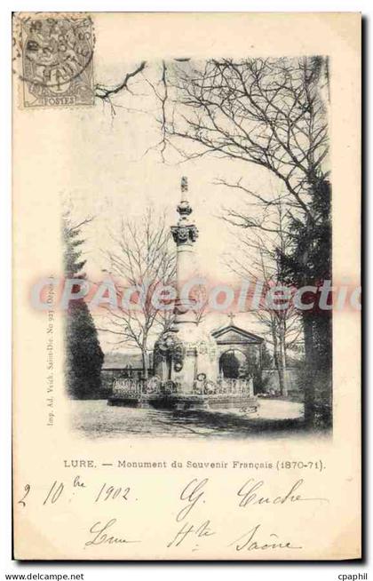 CPA Lure Monument du Souvenir Francais 1870 71