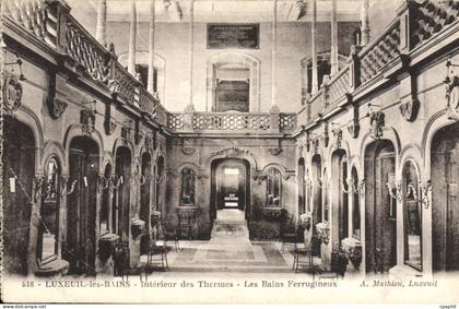 CPA Luxeuil Les Bains Interieur des Thermes Les Bains Ferrugineux