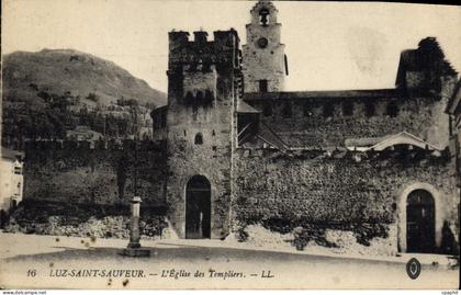 CPA Luz Saint Sauveur l'Eglise des Templiers