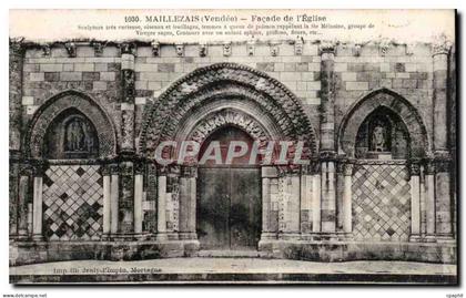CPA Maillezais Facade de l'eglise